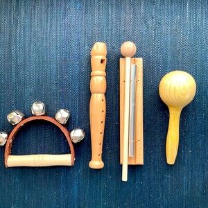Montessori wooden toy instrument set